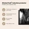 Schotse hooglander - Zwart - Wit - Sneeuwvlokken Inductie beschermer vinyl 3mm middel -vsfeer2_ENG