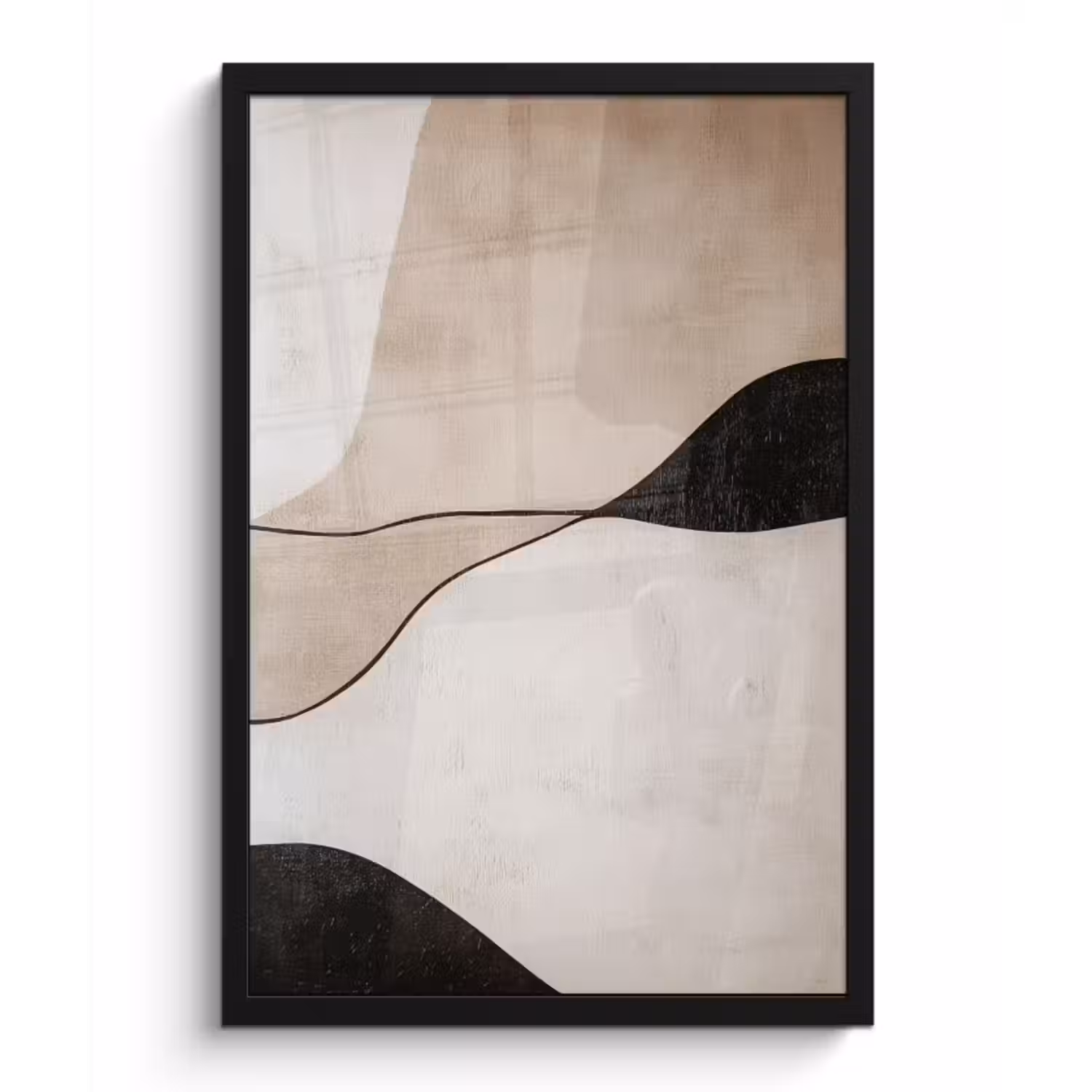 Poster met lijst - Contourlijnen - Abstracte landschap