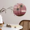 Illustratie - Bloemen - Vlakken - Abstract Wandcirkel kunststof plaat 5mm dik klein -sfeer4