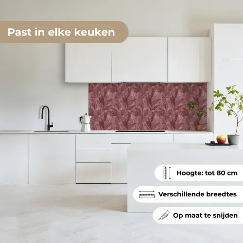 Bladeren - Patroon - Paars keuken achterwand 2 middel 871 -sfeer4_NL