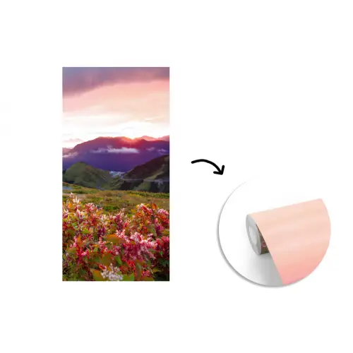 Bergen - Kleuren - Bloemen fotobehang vinyl groot -3d