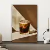 Glas - Ijskoffie - Schaduw - Bruin canvas 2cm klein -sfeer6