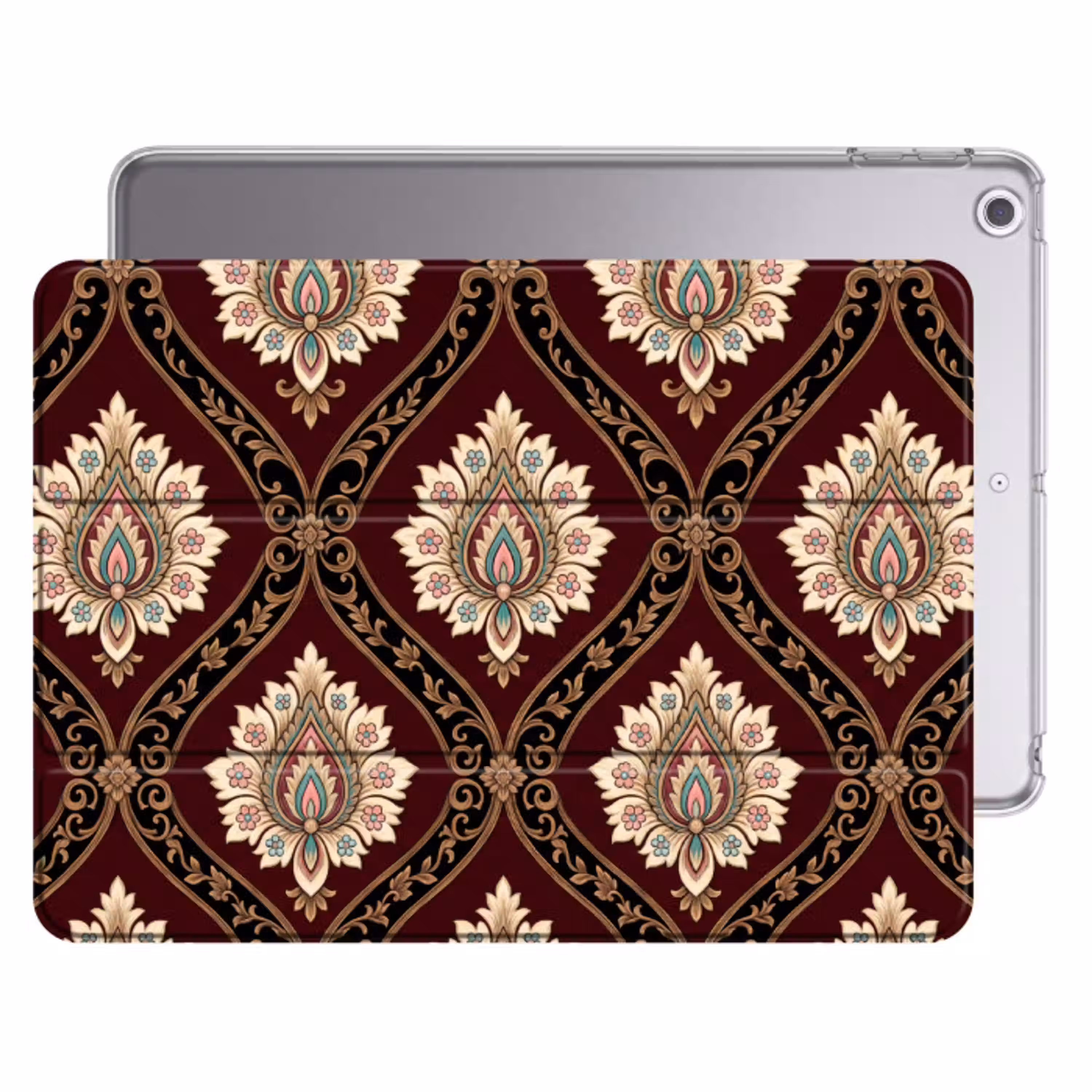 Patroon - Bloemmotief - Decoratie - Klassiek - Rood Apple iPad 2017 middel -threedimensional_3d_global