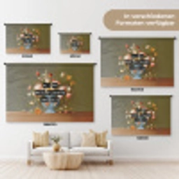 Bloem - Quote - Vintage - Art Wandkleed katoen klein -tsfeer8_DE