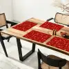 Illustratie - Kerstsymbolen - Rood Placemat vinyl groot 368 -zzsfeer4_Kitchenyeah-website