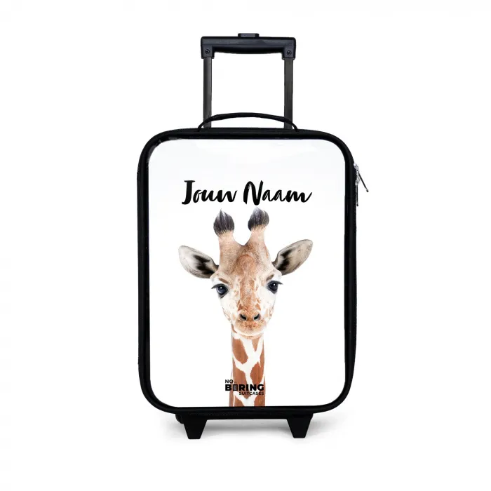 Gerrie Giraffe Kinderkoffer - Zwart klein -3d