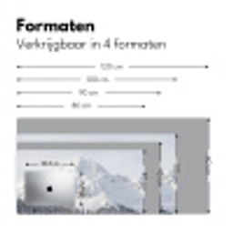 Berg - Sneeuw - Winter - Natuur - Wit Muismat XXL klein -sfeer5