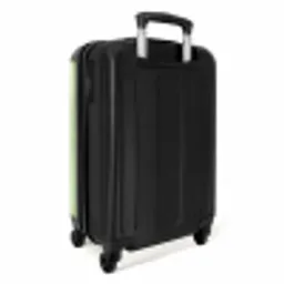 Groene achtergrond met witte vlinder NBS - Handbagage koffer - Unisex middel -achterkant