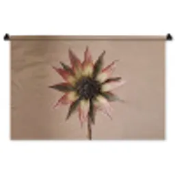 Droogbloem - Protea - Vintage - Beige - Rustiek Wandkleed katoen middel -zz3d