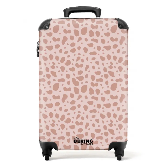 Luipaard patroon op poederroze NBS - Handbagage koffer - Kinderen Unisex middel -productfoto_recht