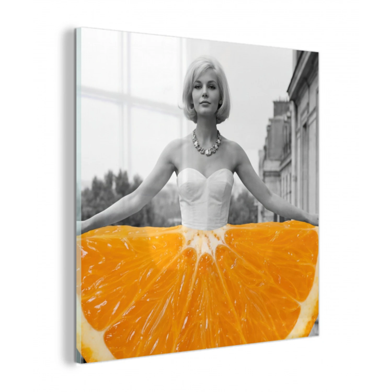 Sinaasappel - Eiffeltoren - Vrouw plexiglas 5mm klein -z3d