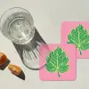 Blad - Groen - Illustratie - Minimalistisch onderzetter kurk middel -sfeer4