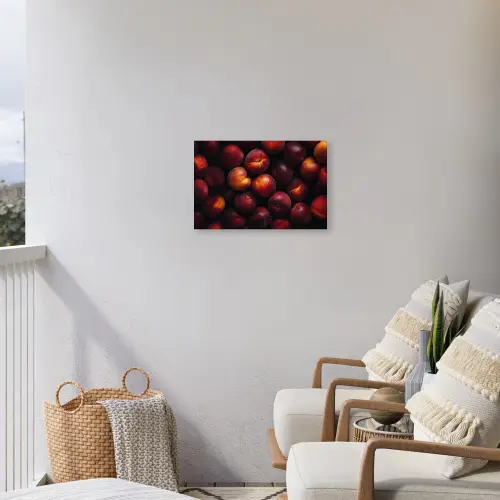 Fruit - Close up - Nectarines Tuinposter op houten frame 2 cm dik klein -sfeer1