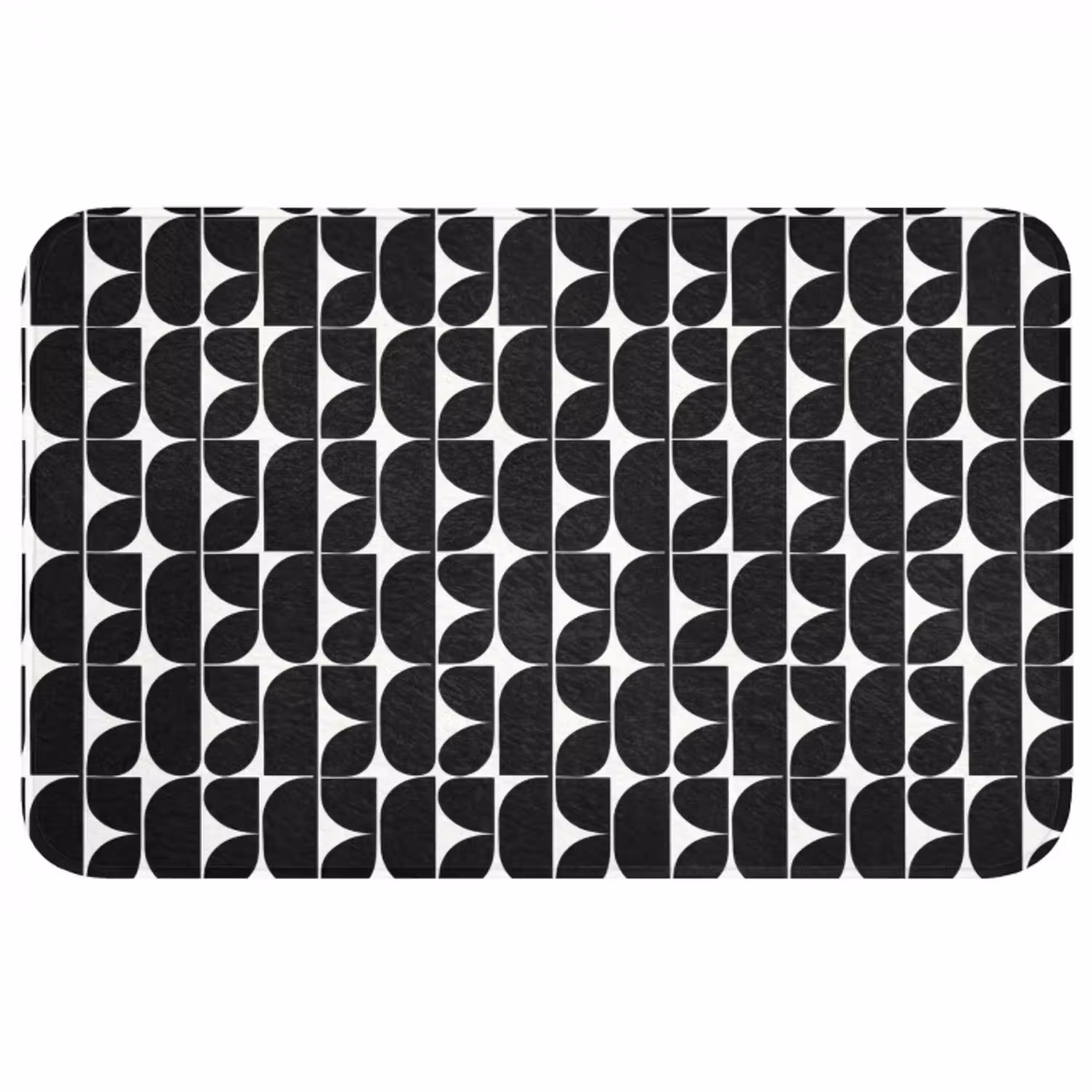 Modern - Geometrisch - Zwart WCmat middel 1009 -3d