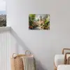 Dorp - Zon - Kraampjes - Huizen tuinposter los doek klein -sfeer8