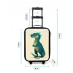 Spiky dino met vriendelijke blik Kinderkoffer - Zwart klein -productfoto_formaten