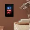 Gaming - Tekst - Get a life - Neon - Zwart plexiglas 5mm klein -sfeer5