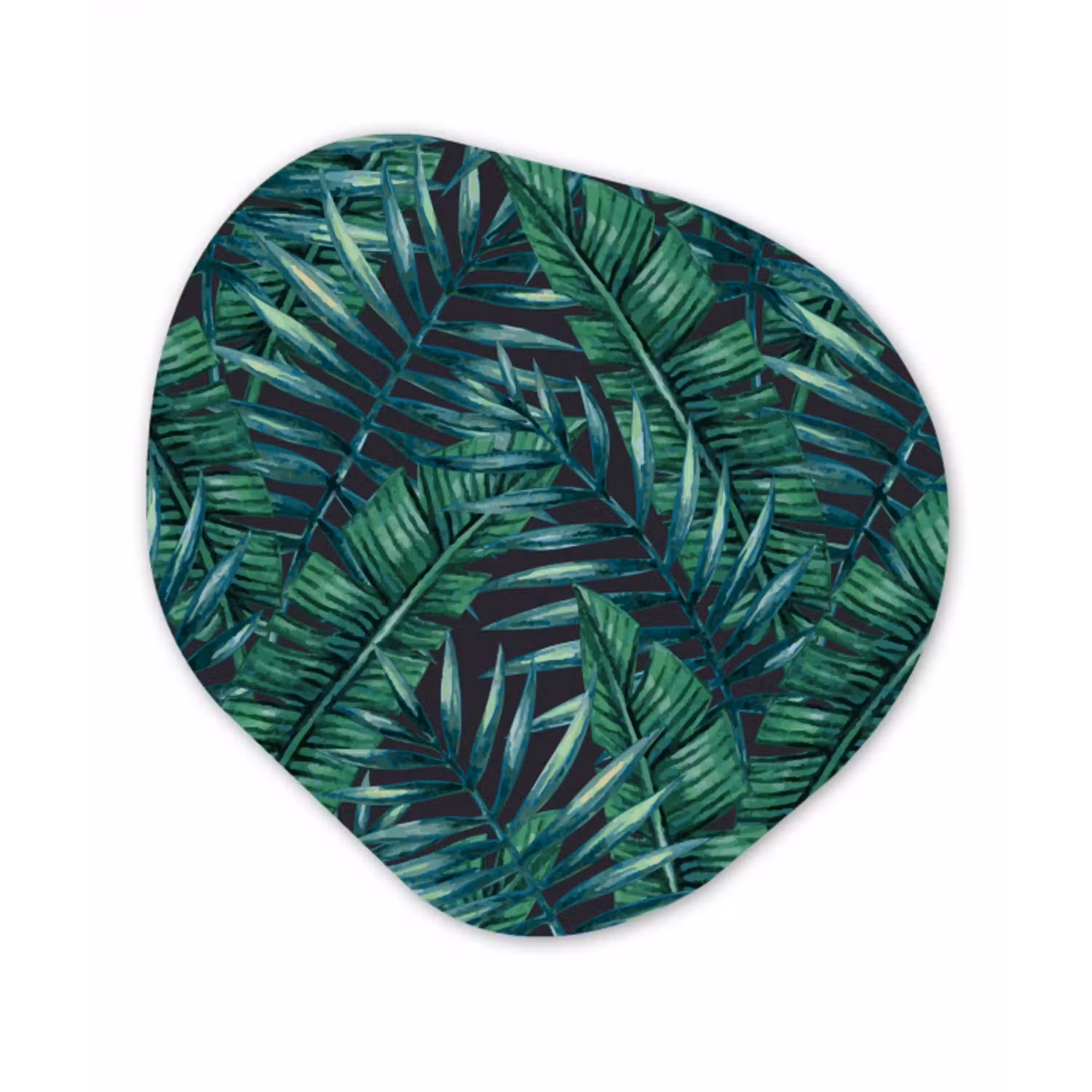 Bladeren - Tropisch - Jungle -  Natuur Wandcirkel Organisch Plexiglas middel -3d