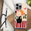 Vaas - Bloemen - Vlinder - Rood Hoesje iPhone 16 Pro Max met koord klein -sfeer4