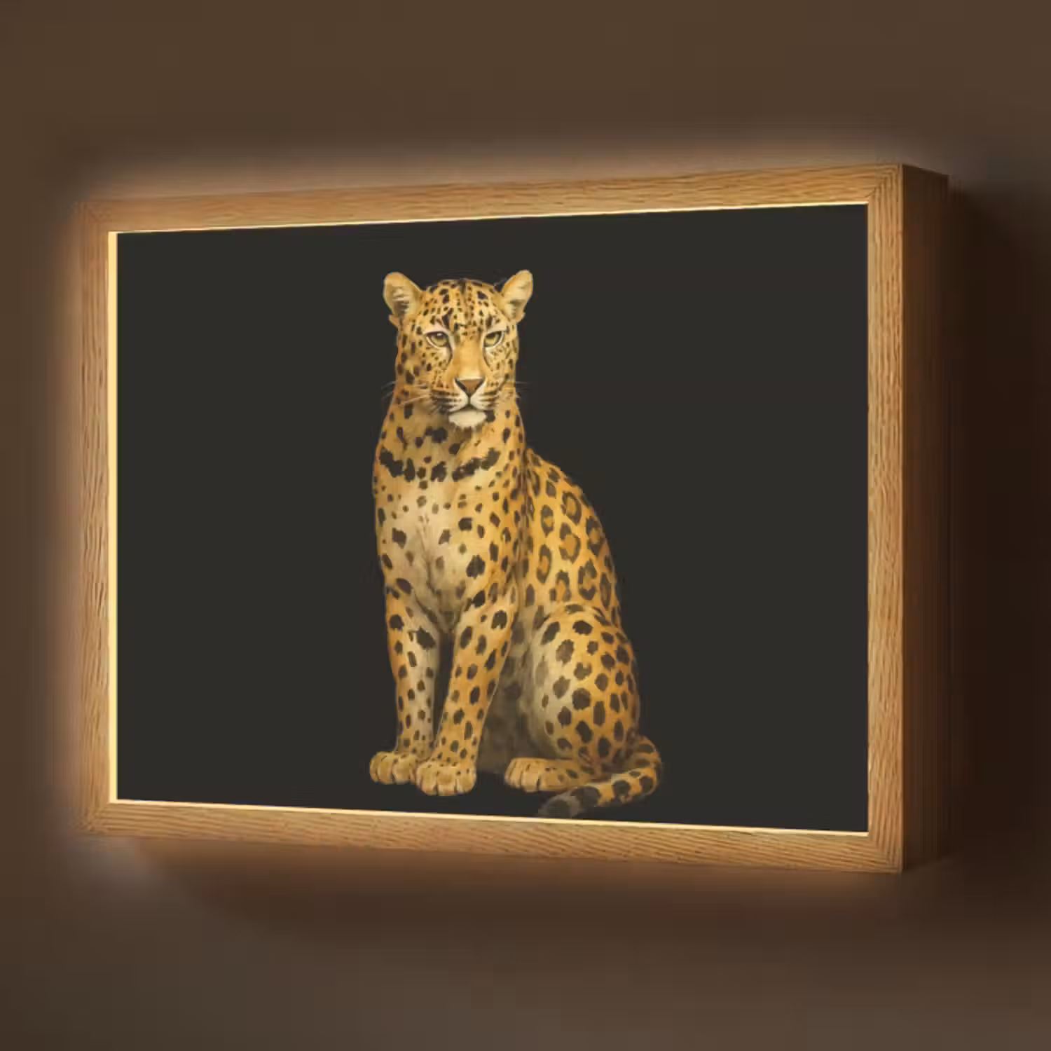 Lightbox - Wandlamp - Panter - Realistisch - Bruin