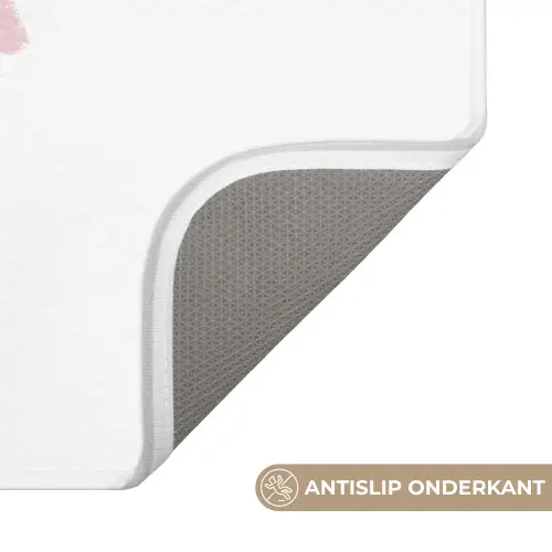 Bisous - Lip - Wit - Rood Badmat klein -USP_AntislipNL