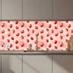 Aardbei - Patroon - Roze keuken achterwand 2 middel 871 zz_3dshopping