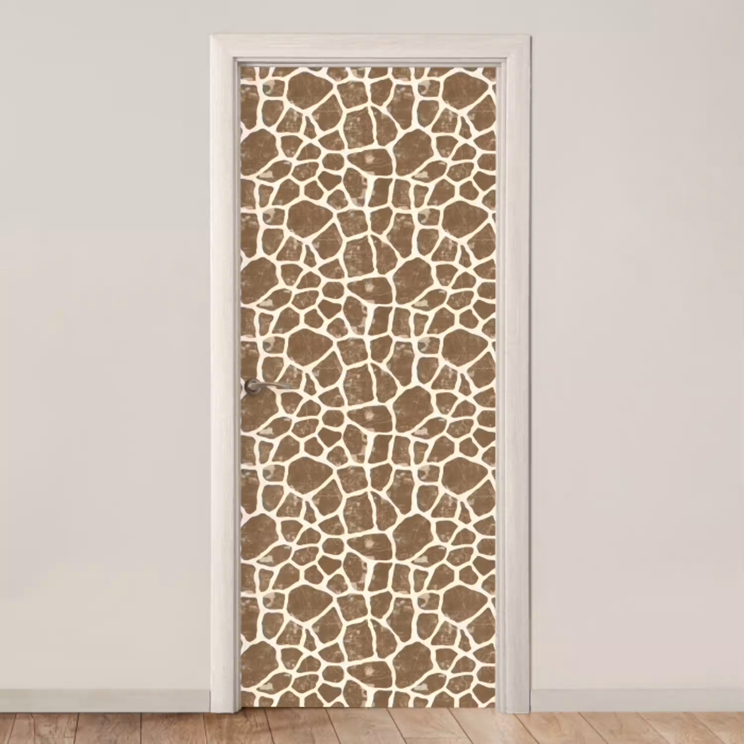 Giraf - Klassiek - Bruin deurposter klein 289 -3d_beige