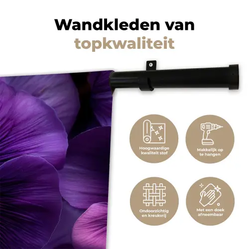 Paars - Viool - Diepte Wandkleed katoen klein -sfeer2