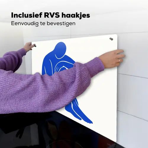 Lichaam - Abstract - Blauw Inductie beschemer met haakjes middel -ky-ophangen-nl