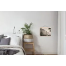 Zee - Villa - Beige textielposter latten blank klein -woonkamer