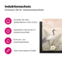 Kraanvogels - Natuur - Roze Inductie beschermer vinyl 3mm klein -zzzzzzz-lf-ups