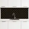 Gouden - Waaiers - Zwart keuken achterwand 2 middel 871 -3d