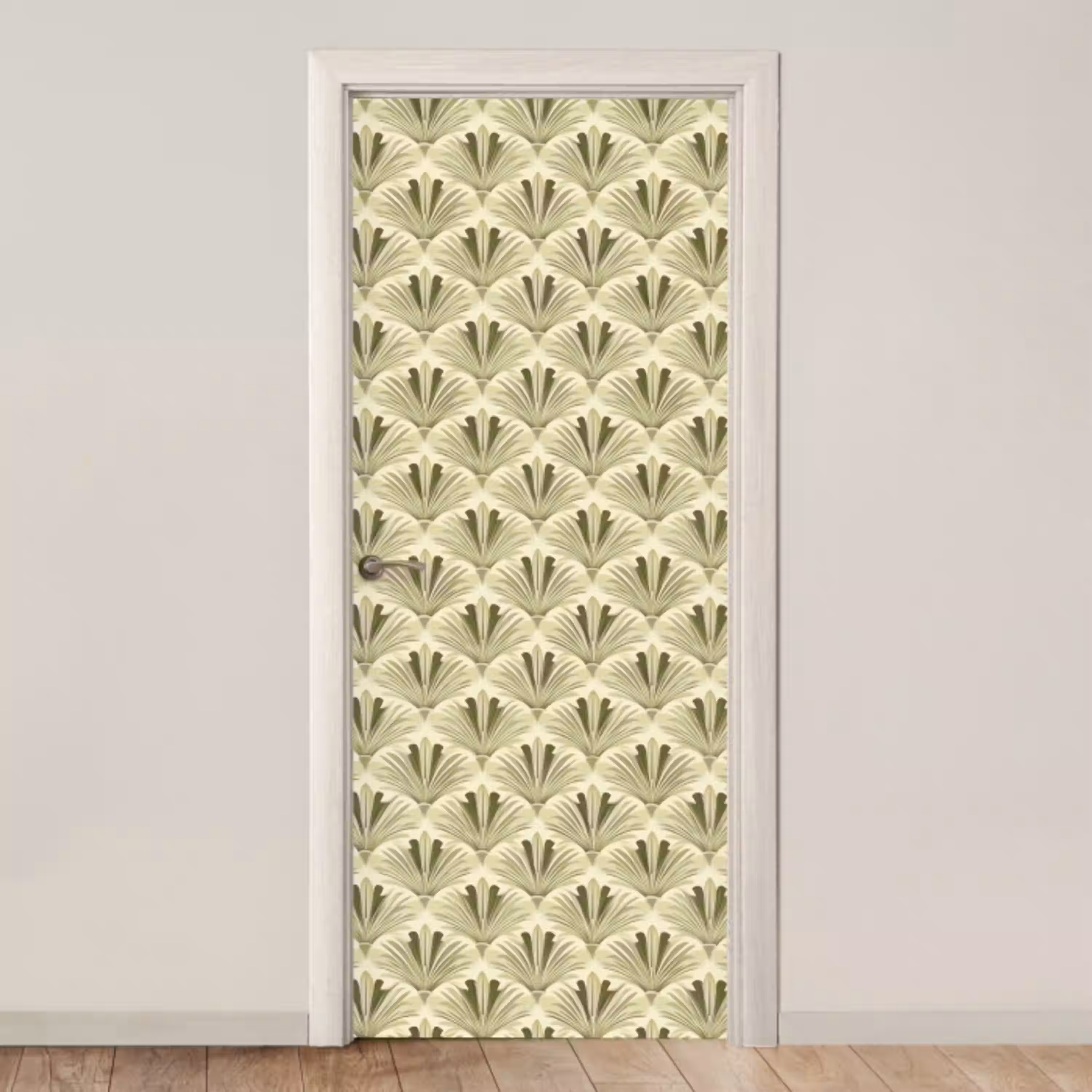 Klassiek - Waaier - Groen deurposter klein 289 -3d_beige