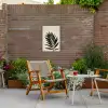 Palmblad - Donkere bladen - Subtiel Tuinposter op houten frame 2 cm dik klein -sfeer3