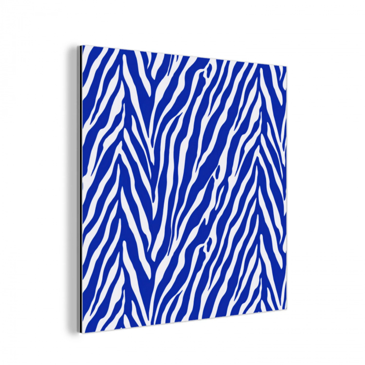 Zebra - Patroon - Kobalt - Blauw aluminium wit klein 46 -3d