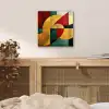 Abstract - Kerst - Goud - Rood - Groen aluminium wit klein -sfeer3