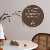 Bruin - Zomer - Quote - Drinken Akoestische PET Vilt - Rond klein -sfeer3