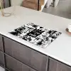 Vormen - Gezocht - Zwart - Abstract Inductie beschermer vinyl 3mm klein -sfeer8