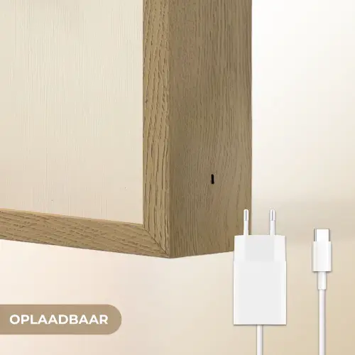 Modern - Vierkant - Vormen Light Box met batterij (Wandlamp) middel -USP_websiteoplaadbaarNL