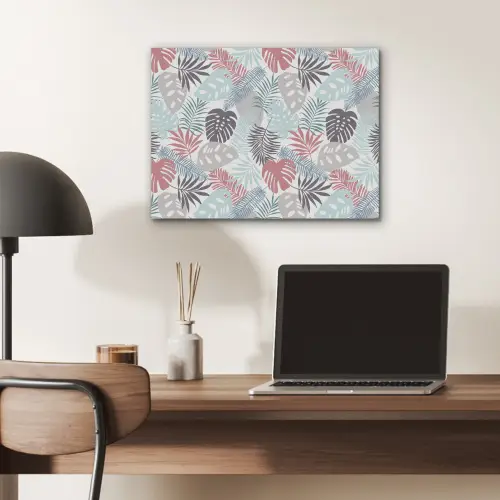 Inductie beschermer - Bladeren - Pastel - Jungle - Afdekplaat voor kookplaat PET vilt klein -sfeer5
