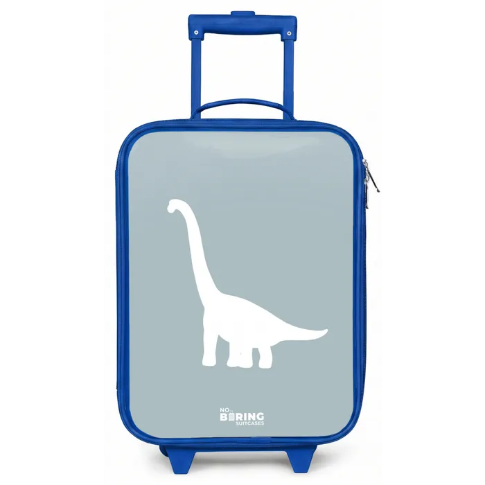 Blauw met Brachiosaurus dino Kinderkoffer - Blauw klein -zz3dotto