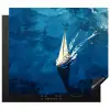 Zeilboot - Water - Abstract - Schaduw Inductie beschermer vinyl 3mm middel -3d