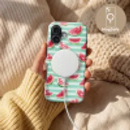 Watermeloen - Strepen - Groen Toughcase MagSafe Apple iPhone 17 klein 1017 -USP_MagsafeV