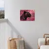 Luipaard - Bloemen - Roze tuinposter los doek klein -sfeer8