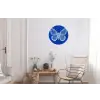 Vlinder - Wit - Getekend - Stippen Wandcirkel aluminium klein -woonkamer