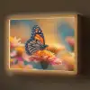 Vlinder - Dieren - Kleurrijk - Natuur - Bloemen Light Box met batterij (Wandlamp) middel -z3d_website