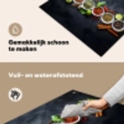 Kruiden - Specerijen - Betonlook - Stilleven Inductie beschemer met haakjes klein -ky-schoon-nl