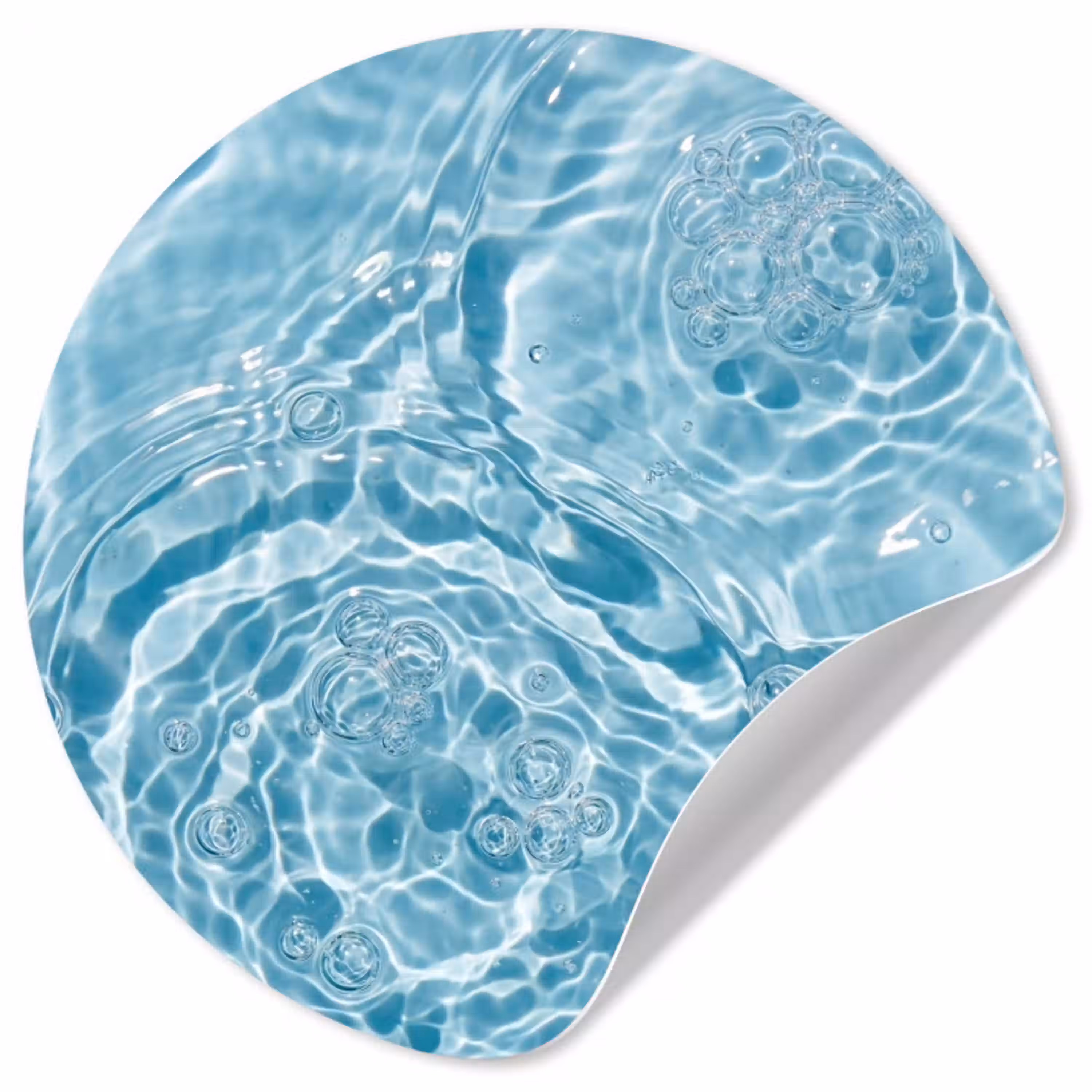 Water - Blauw - bubbels Wandcirkel behangsticker klein -3d