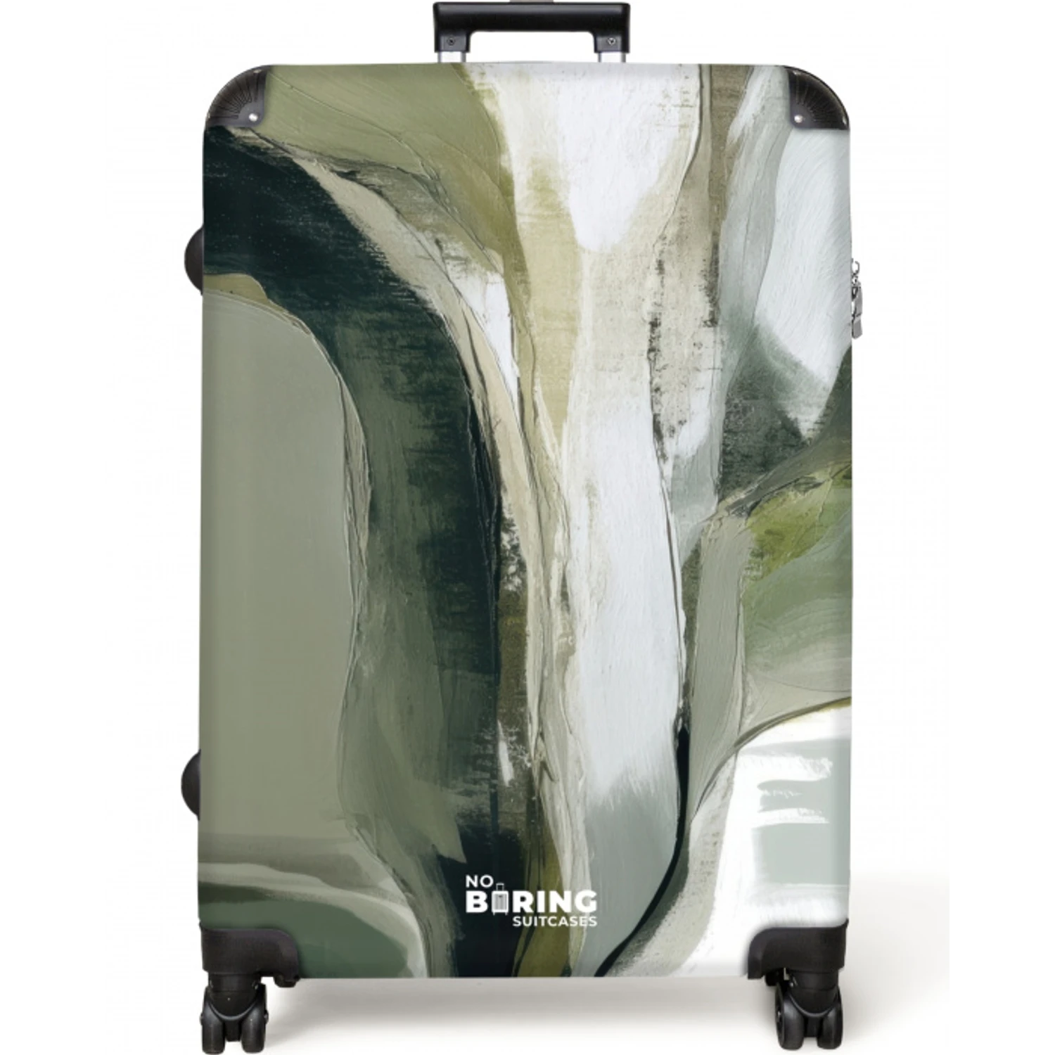 Natuur - Abstract - Groen - Penseelstreken NBS - Large koffer - Volwassenen Unisex groot -zzzzzzzzkaufland2