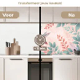 Kolibrie - Vliegen - Natuur - Illustratie - Kleurrijk keuken achterwand 2 middel -voor-na2_NL
